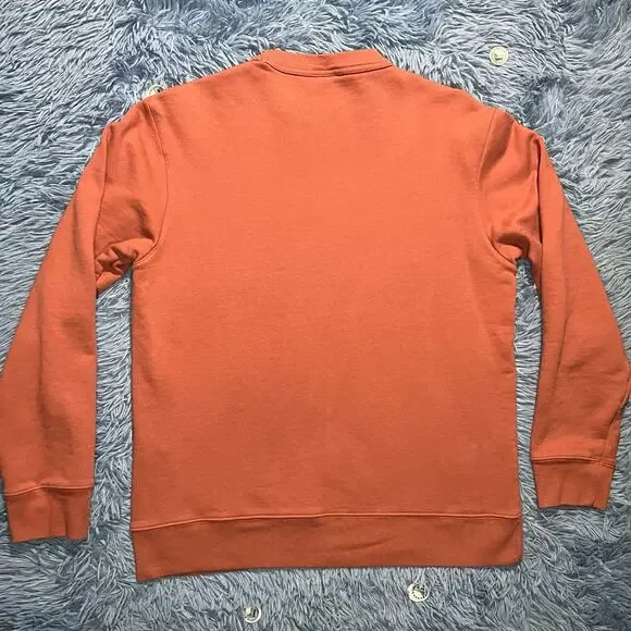 Zara Crewneck Sweatshirt Size Medium Mens Classic Salmon Casual Preppy - Picture 2 of 11